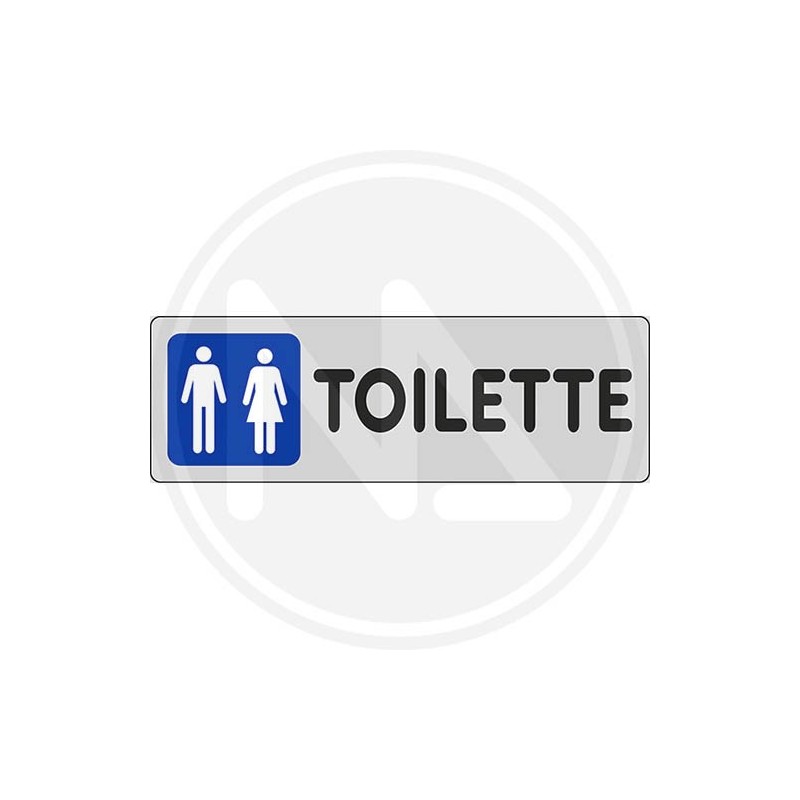 SEGNALETICA ADESIVA DI INFORMAZIONE ARGENTO "TOILETTE UOMO-DONNA"