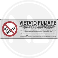 SEGNALETICA ADESIVA DI INFORMAZIONE ARGENTO "VIETATO FUMARE"