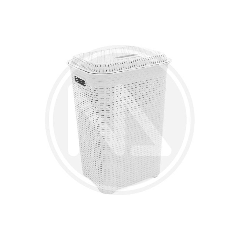 WHITE RATTAN LAUNDRY BIN 60 LT. WHITE RATTAN LAUNDRY BIN 60 LT.