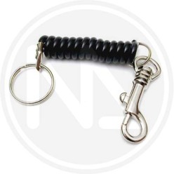 KEYRING WITH SPRING AND SNAP-HOOK