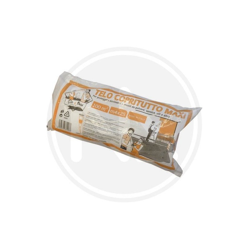 POLYETHILENE PROTECTIVE TARPAULINS TO ROLL 25 mt.