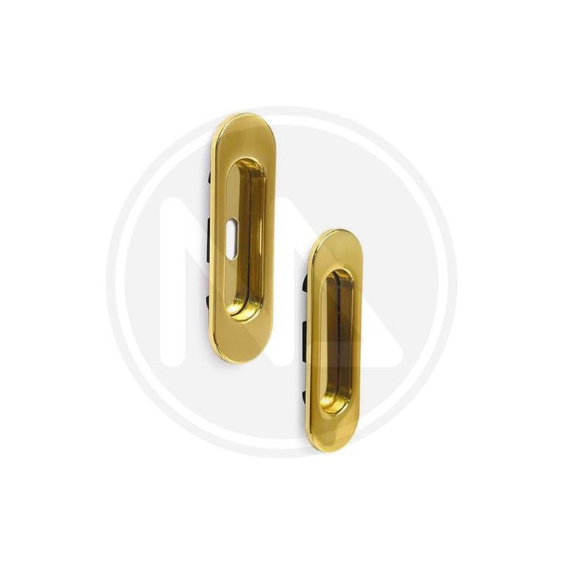 handle for sliding door gold oval recess