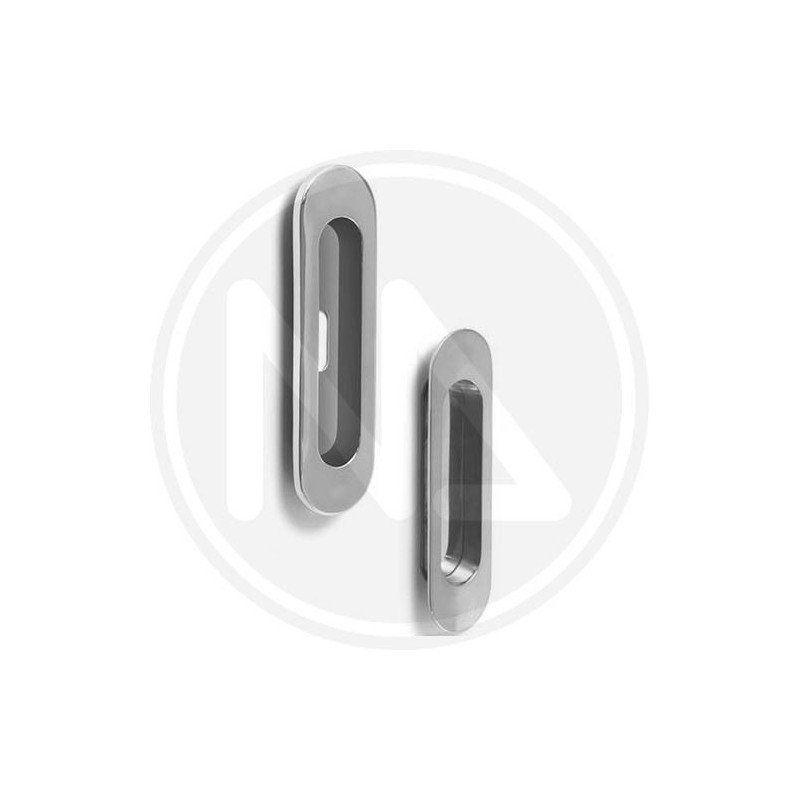 handle for sliding door chrome oval recess