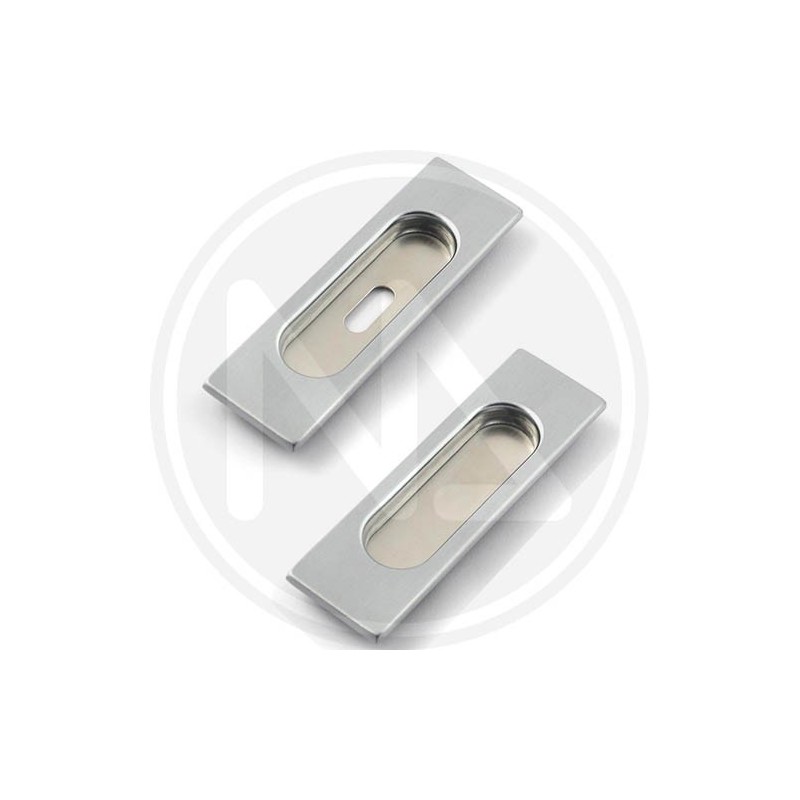 handle for sliding door chrome RECTANGULAR recess