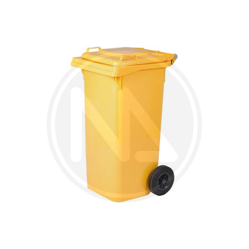 BIDONE PER RIFIUTI 120 LT giallo
