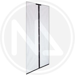 black MOSQUITO NET With VELCRO for MAGNETIC STRIPED DOORS