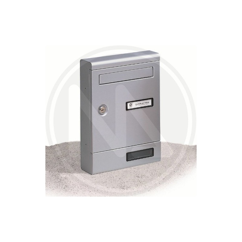 CASSETTA POSTALE ALLUMINIO SILVER per internO "10.351"