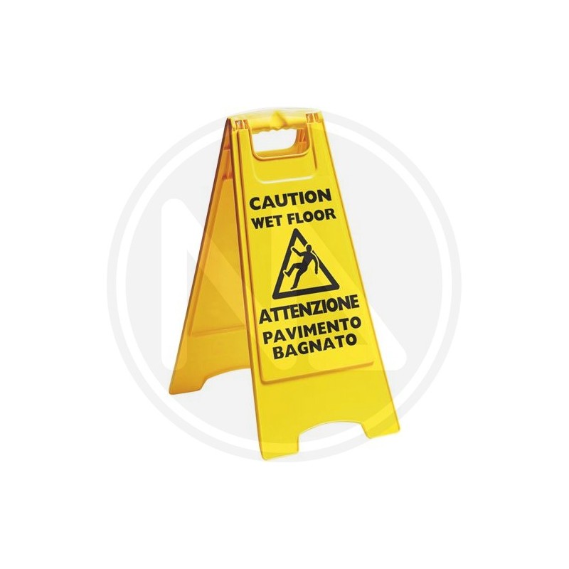 SIGNAL OF FOLDING NOTICE "WET FLOOR"