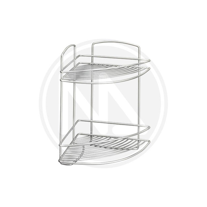 CORNER BASKET 2 TIERS "ONDA" METALTEX