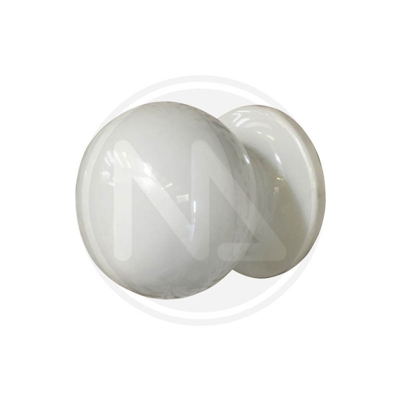 WHITE resin knob for main door 70 mm.