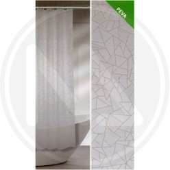 VINYL SHOWER CURTAIN "WHITE MOSAIC"*