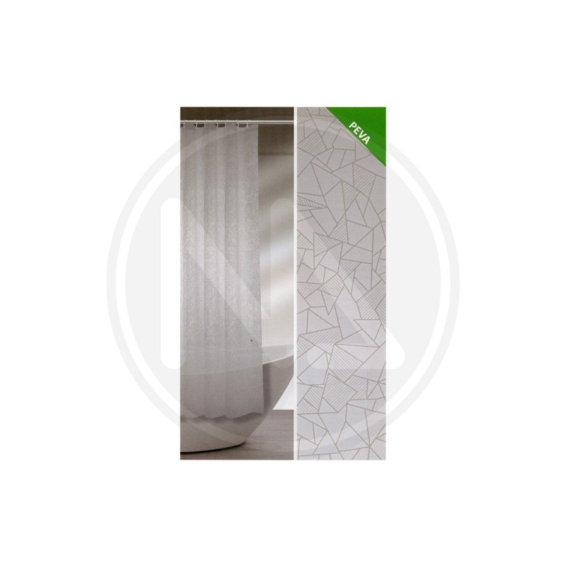 VINYL SHOWER CURTAIN "WHITE MOSAIC"*