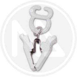 SLIDING FOR CURTAIN RODS WITH NYLON TWEEZER