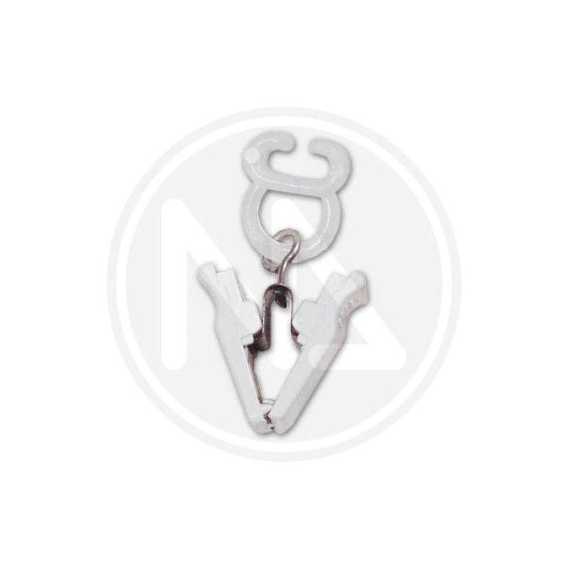 SLIDING FOR CURTAIN RODS WITH NYLON TWEEZER