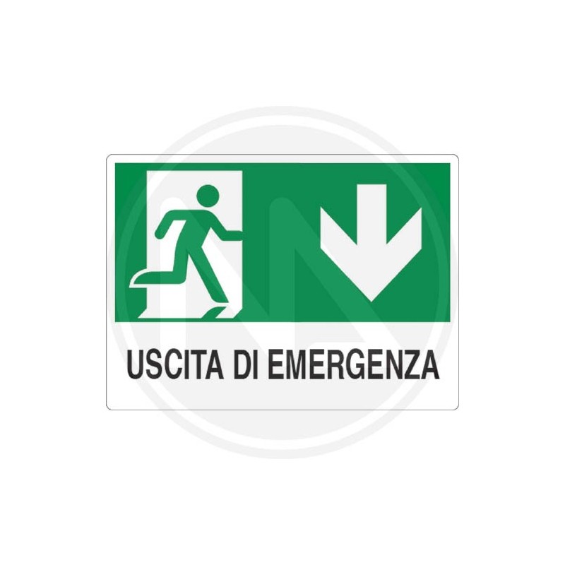 safety sign notice "EMERGENCY EXIT"