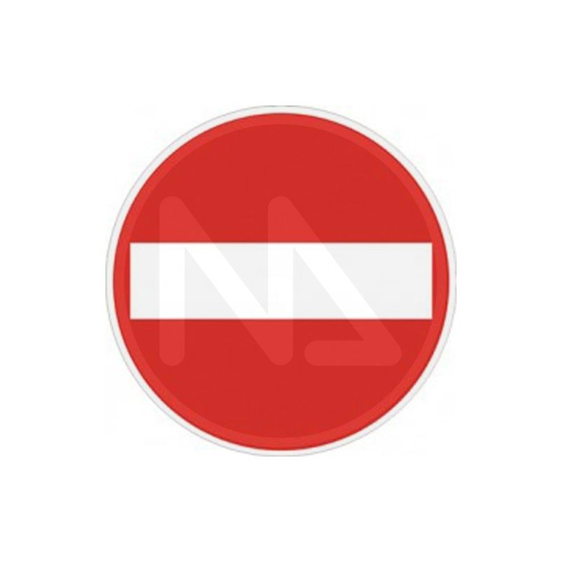 SIGNAL FOR SITE IN METAL "SENSE PROHIBITED" fig 47