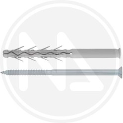 NYLON PLUG extended 4 wings with screw TX nd