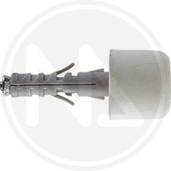 PARACOLPO IN GOMMA BIANCO con TASSELLO IN NYLON fischer