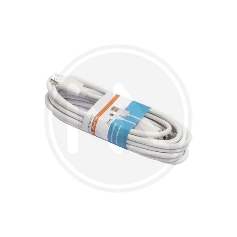 CAVO MICRO USB 2A BIANCO per smartphone