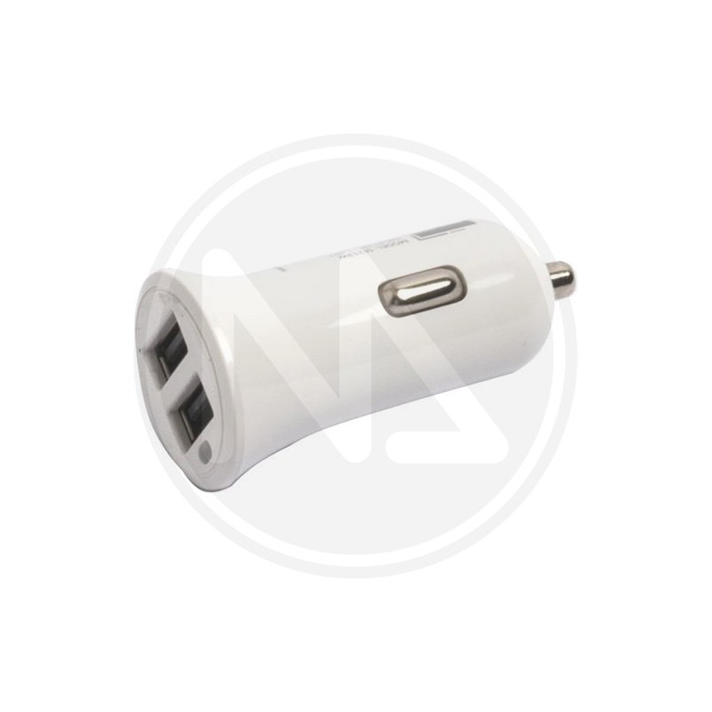 CAR CHARGER 2USB 2.4A white