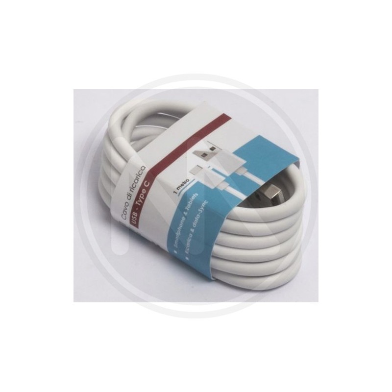 CAVO TYPE C 1M 2A bianco per smartphone