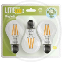LAMPADA LED GOCCIA CON FILAMENTO "LITELED.2" CF. 3 PZ. BEGHELLI
