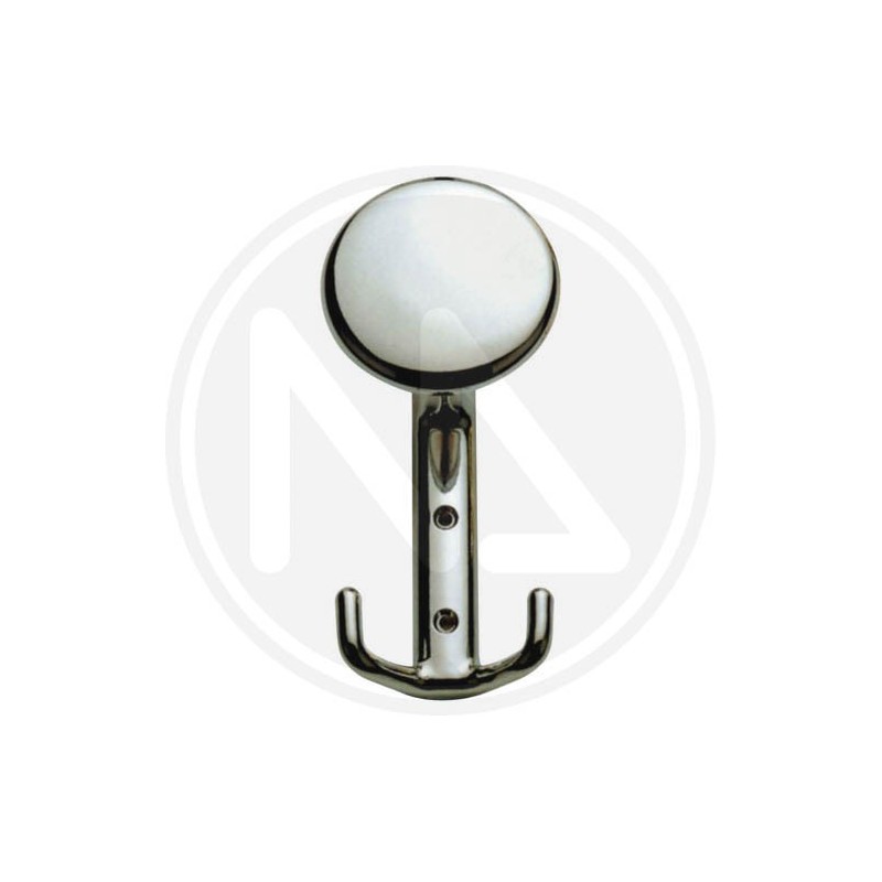 zama alloy coat hook "saturno" CHROME SANITIZED