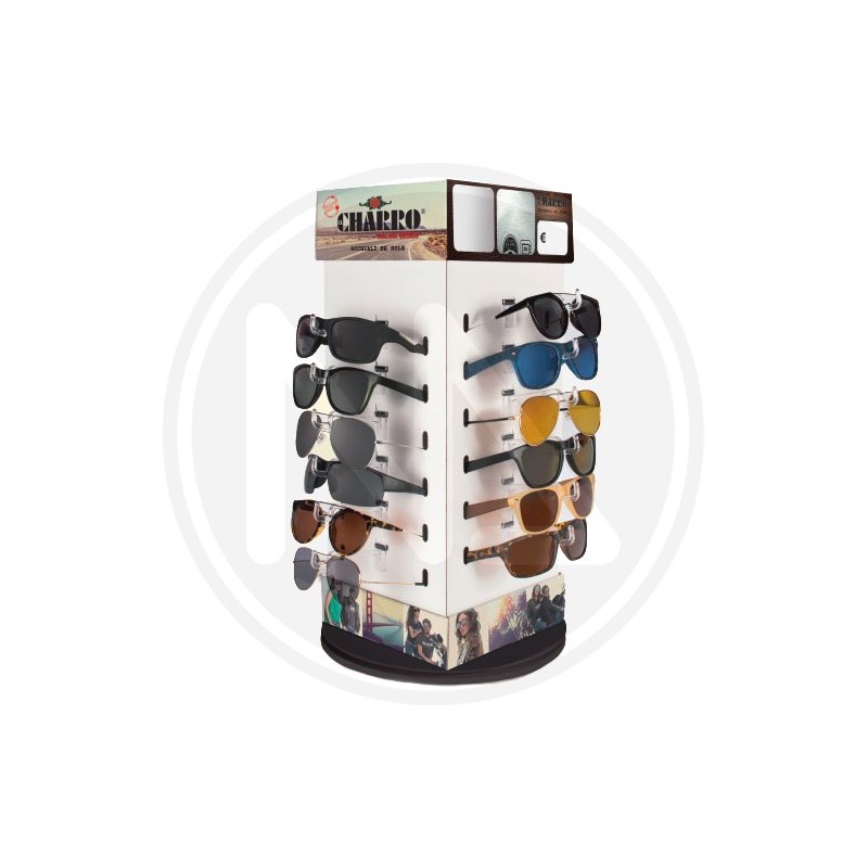 EMPTY REVOLVING DISPLAY FOR 24 PAIRS OF SUNGLASSES EL CHARRO