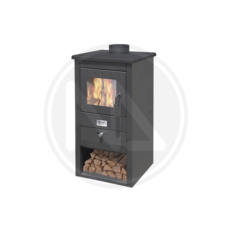 STUFA A LEGNA BRUCIATUTTO 10,7 KW "ATHENA"