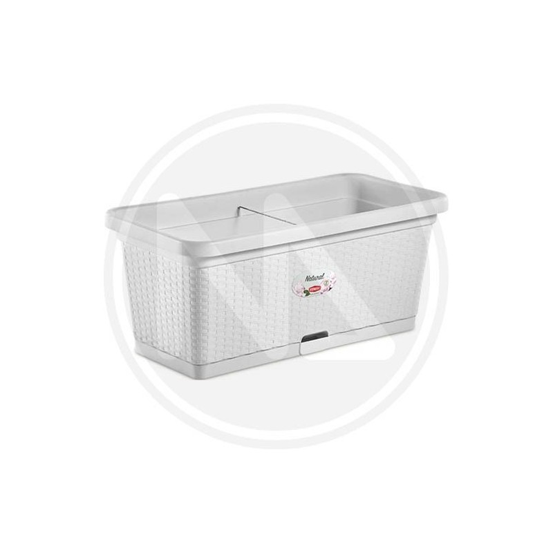 FIORIERA "NATURAL" BIANCO CON RISERVA ACQUA