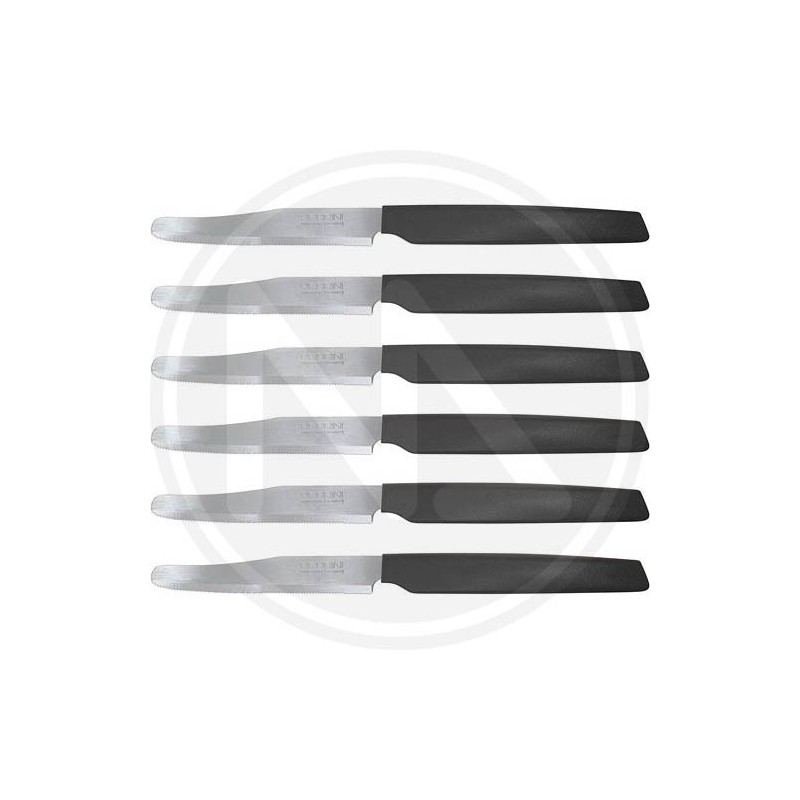COLTELLI DA TAVOLA COLORE NERO 6 PZ