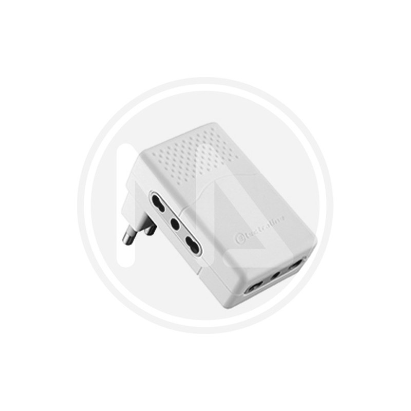 Adattatore triplo salvaspazio PRESA 16a bianco