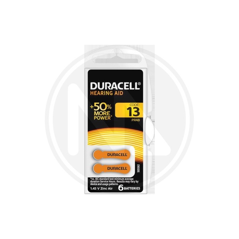 BATTERIE PER APPARECCHI ACUSTICI "EASY TAB13 ARANCIO" DURACELL