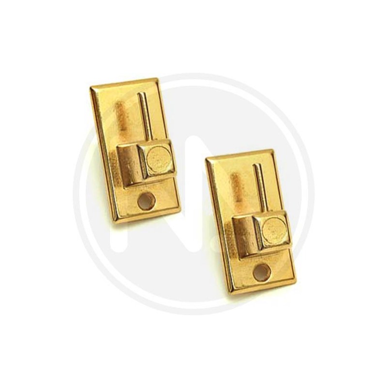 RECTANGULAR GOLD STEEL HOOKS STICKER FOR CURTAIN RODS "ONE PRICE" MAURER RECTANGULAR GOLD STEEL HOOKS STICKER FOR CURTAIN RODS "ONE PRICE" MAURER