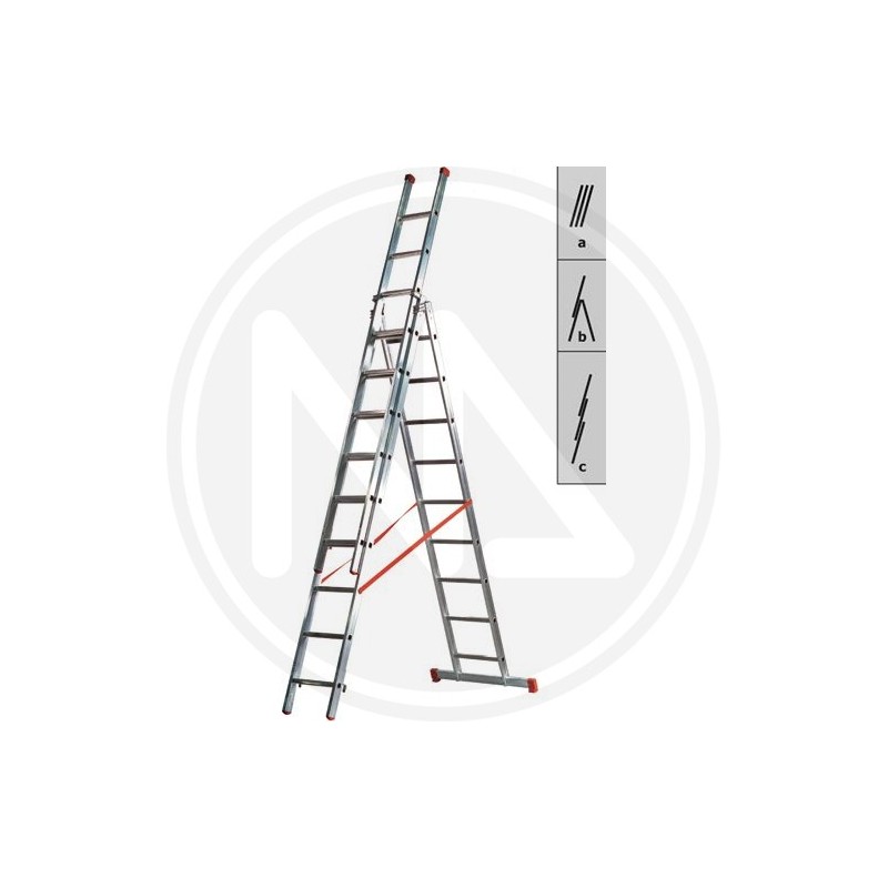 ALUMINIUM EXTENDING TRIPLE LADDER "GENIA" FACAL ALUMINIUM EXTENDING TRIPLE LADDER "GENIA" FACAL
