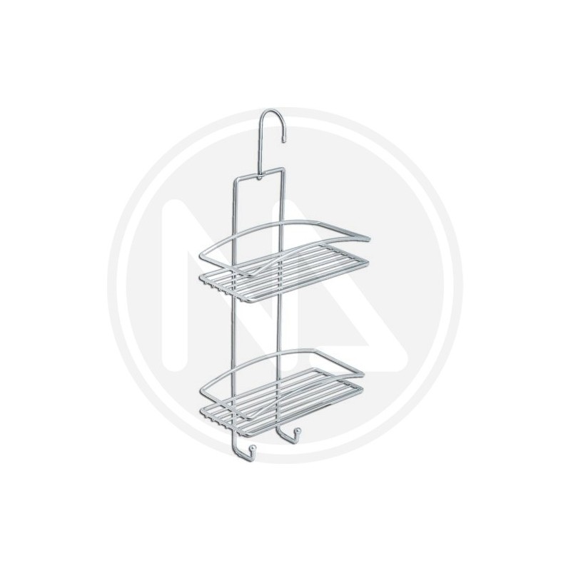 SUPPORTO SPIDER DOPPIO CESTELLO PER DOCCIA con gancio SUPPORTO SPIDER DOPPIO CESTELLO PER DOCCIA con gancio