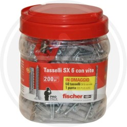 LEFT FISCHER NYLON ANCHORS WITH SCREW IN JAR