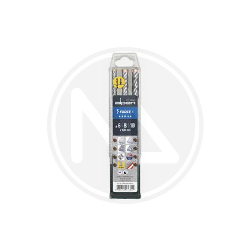 SR TIPS 3 PCS. "SDS PLUS F8 FORCE X 835" ALPEN