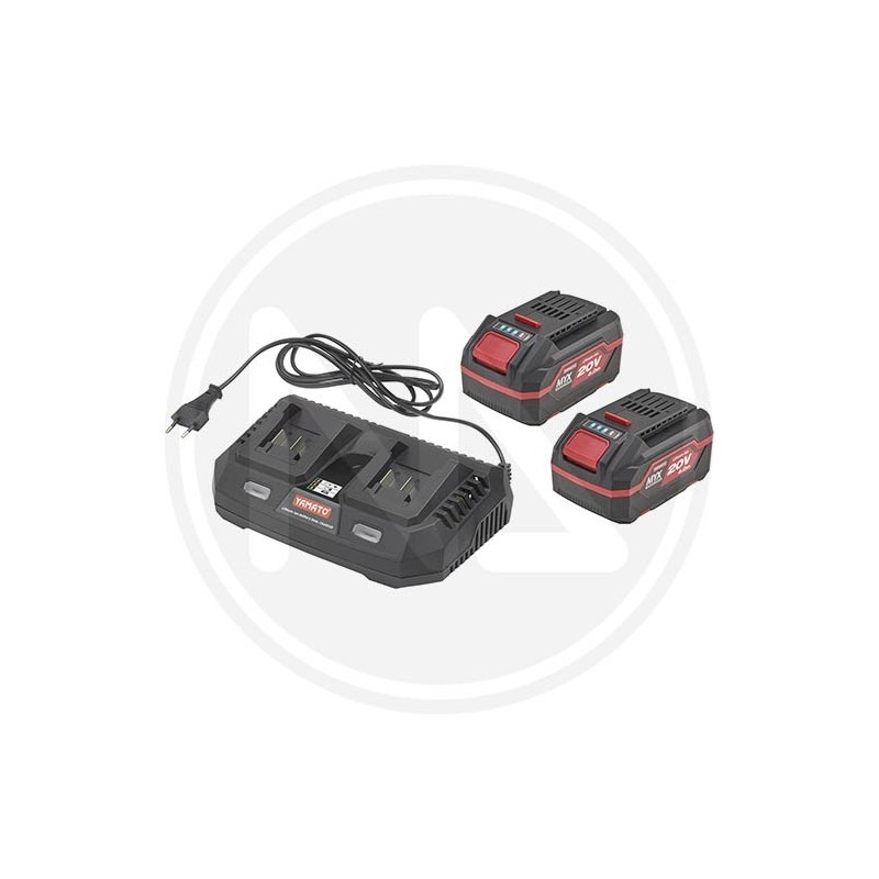 KIT DOUBLE BATTERYCHARGE + 2 BATTERYS 20V 4AH "CKT 2044 dual" YAMATO MYX KIT DOUBLE BATTERYCHARGE + 2 BATTERYS 20V 4AH "CKT 2044 dual" YAMATO MYX