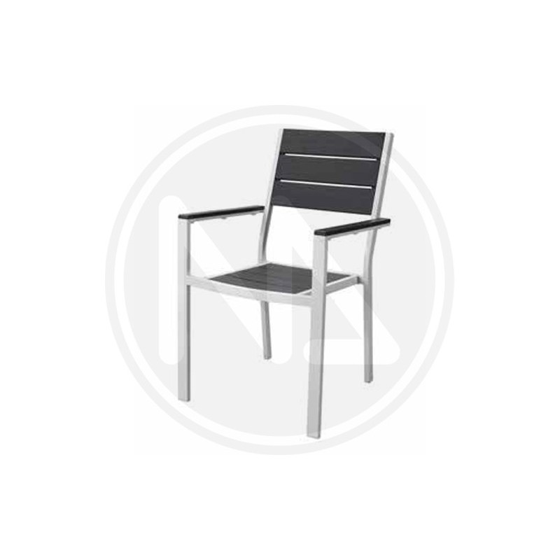 SEDIA CON BRACCIOLI IN METALLO E PVC "STINTINO" PAPILLON