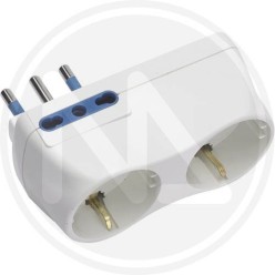 ADATTATORE 2 PRESE SCHUKO + 2 PRESE LATERALI MAURER