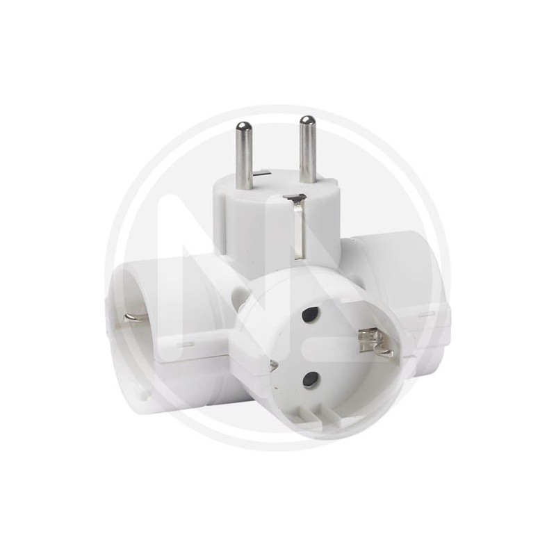 3 SOCKET ADAPTER SCHUKO + SCHUKO PLUG MAURER 3 SOCKET ADAPTER SCHUKO + SCHUKO PLUG MAURER