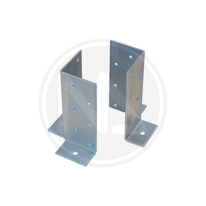 WHITE GALVANIZED CORNER SUPPORT FOR PILLARS