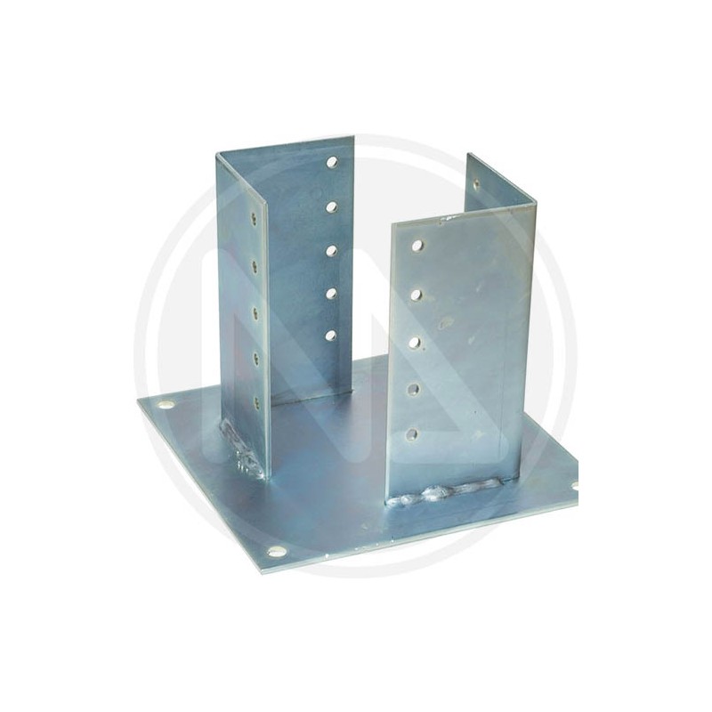 SUPPORT FOR PILLARS WITH WHITE GALVANIZED PLATE