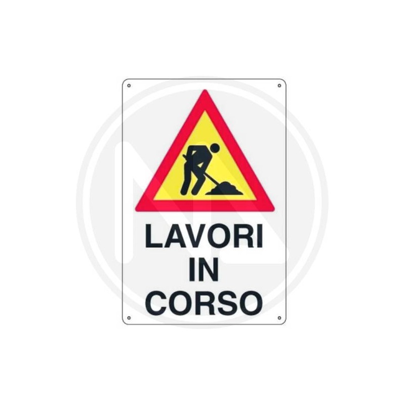 CARTELLO SEGNALETICA CANTIERE "LAVORI IN CORSO"