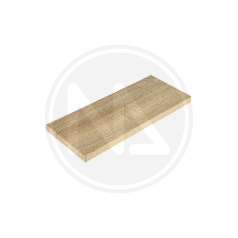 NATURAL OAK melamine shelf with 18 mm.