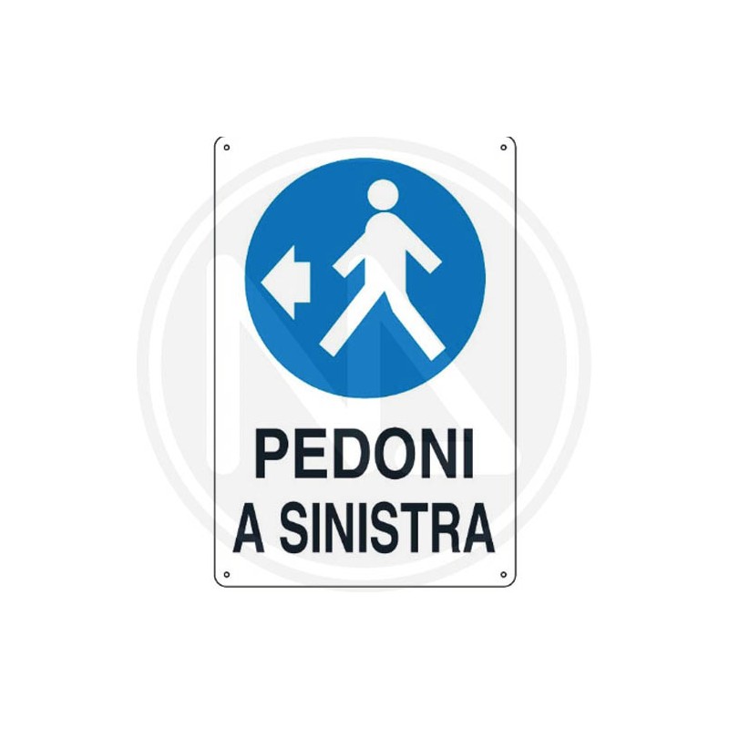 CONSTRUCTION SITE SIGNAGE SIGN "PEDESTRIANS ON THE LEFT"