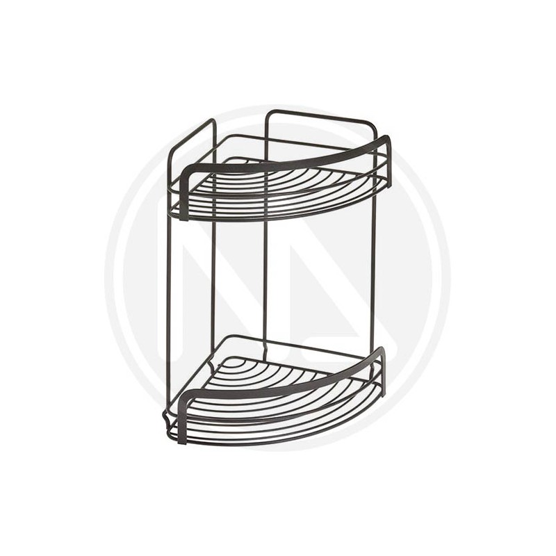 CESTELLO ANGOLARE 2 PIANI "ORIGIN LAVA" METALTEX