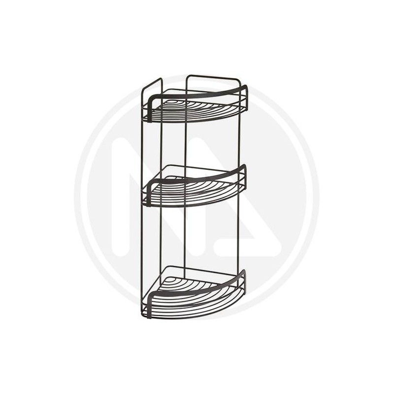 CORNER BASKET 3 TIERS "ORIGIN LAVA" METALTEX