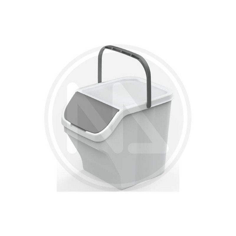 TORRE "stack 'n sort" WASTE DISTRIBUTION BIN WHITE-GREY